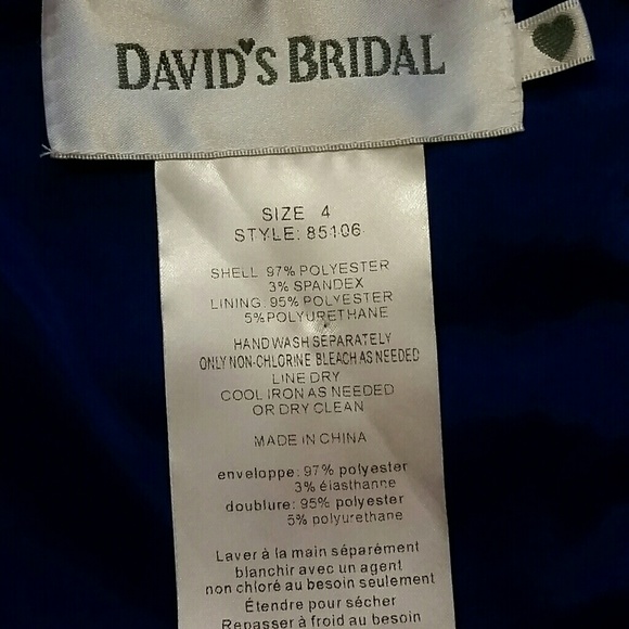 Davids Bridal blue dress - Picture 4 of 4